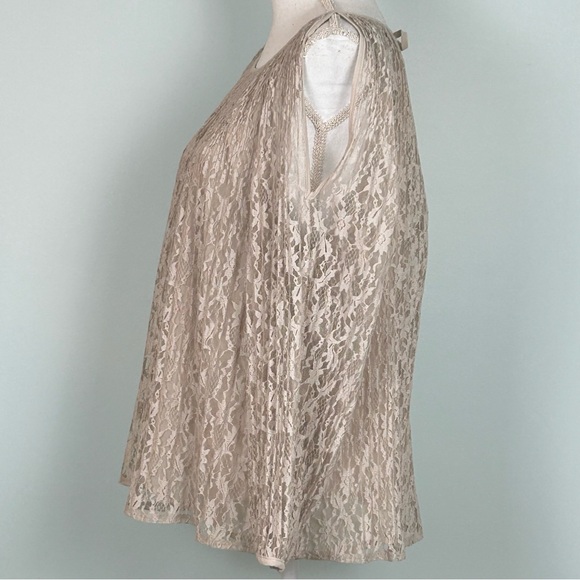 Lauren Conrad Lace Cold-Shoulder Blouse - Picture 9 of 14